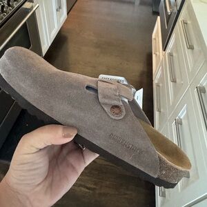 Birkenstock Men's Taupe Suede Loafers